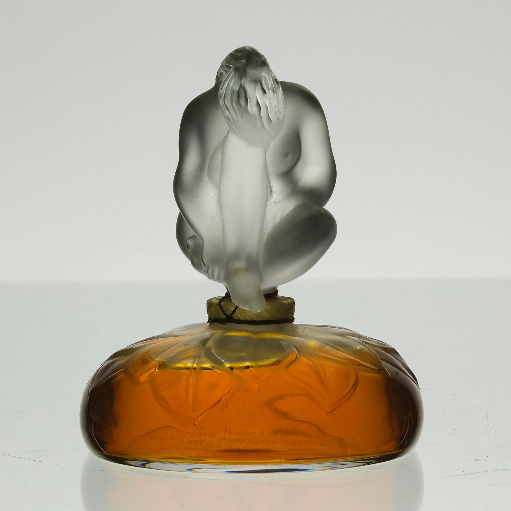 Frosted 20th Century Clear Scent Bottle entitled 
