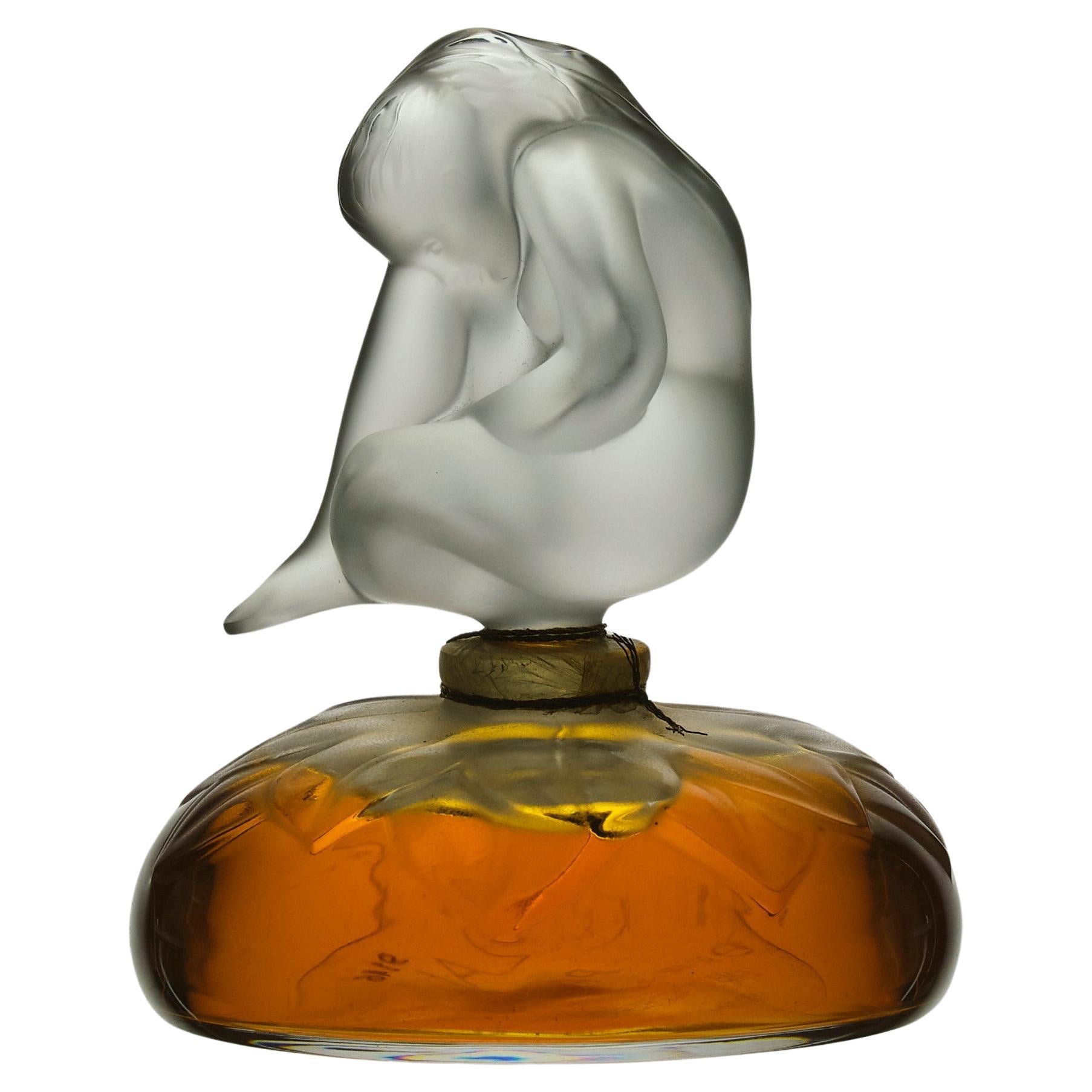 20th Century Clear Scent Bottle entitled "La Nu Flacon" by Marie-Claude Lalique For Sale