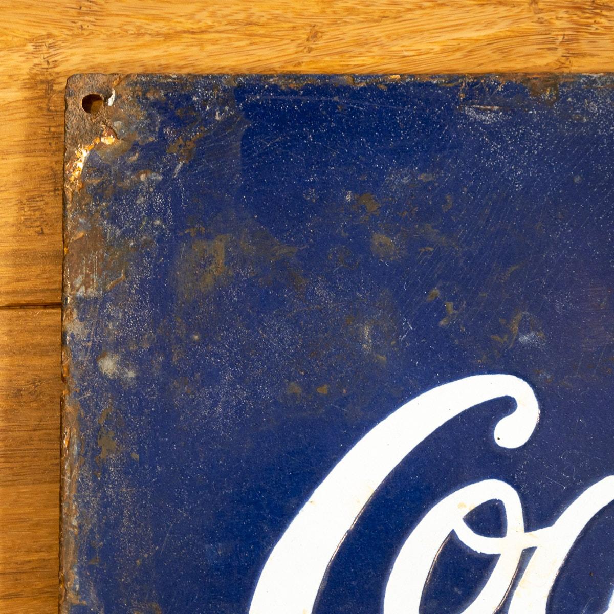 20th Century Coca Cola Enamel Advertising Sign, circa 1910 1