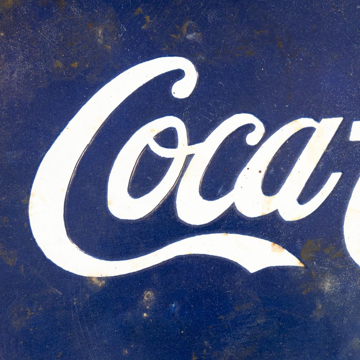 20th Century Coca Cola Enamel Advertising Sign, circa 1910 2