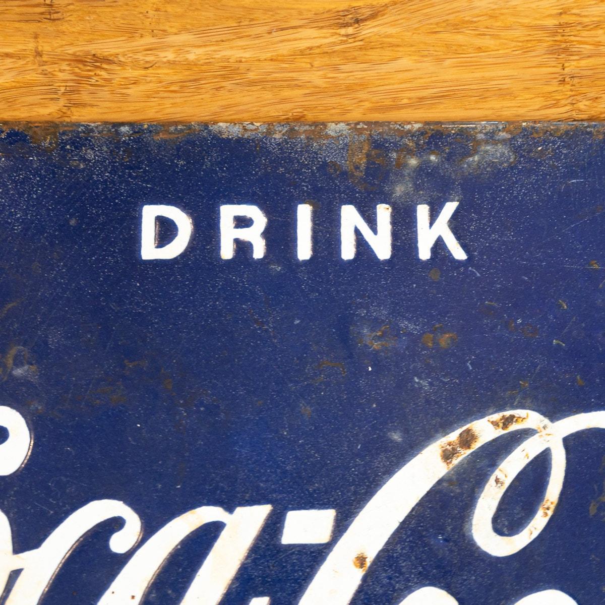20th Century Coca Cola Enamel Advertising Sign, circa 1910 3