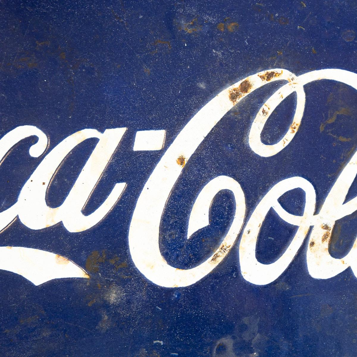 20th Century Coca Cola Enamel Advertising Sign, circa 1910 4