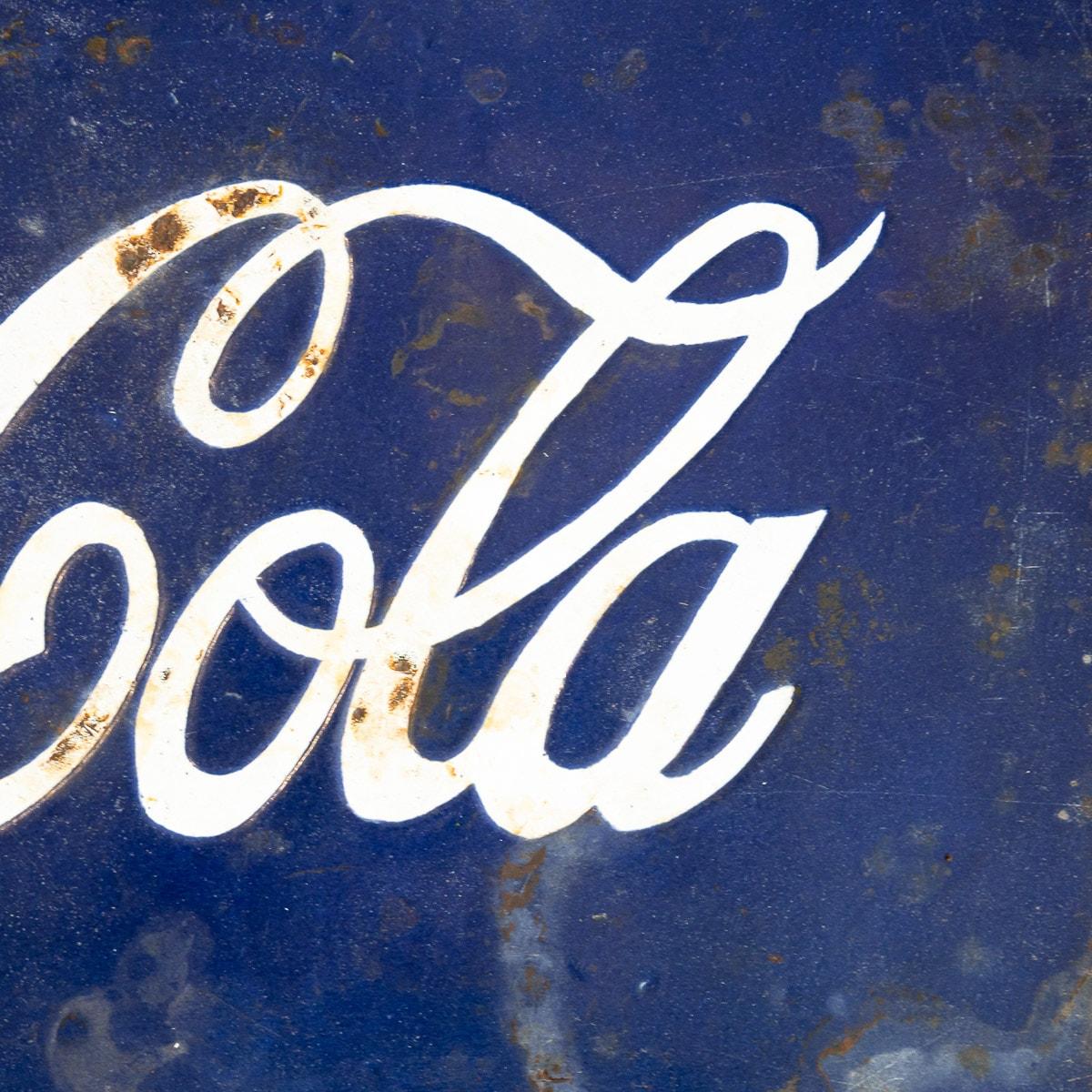 20th Century Coca Cola Enamel Advertising Sign, circa 1910 5