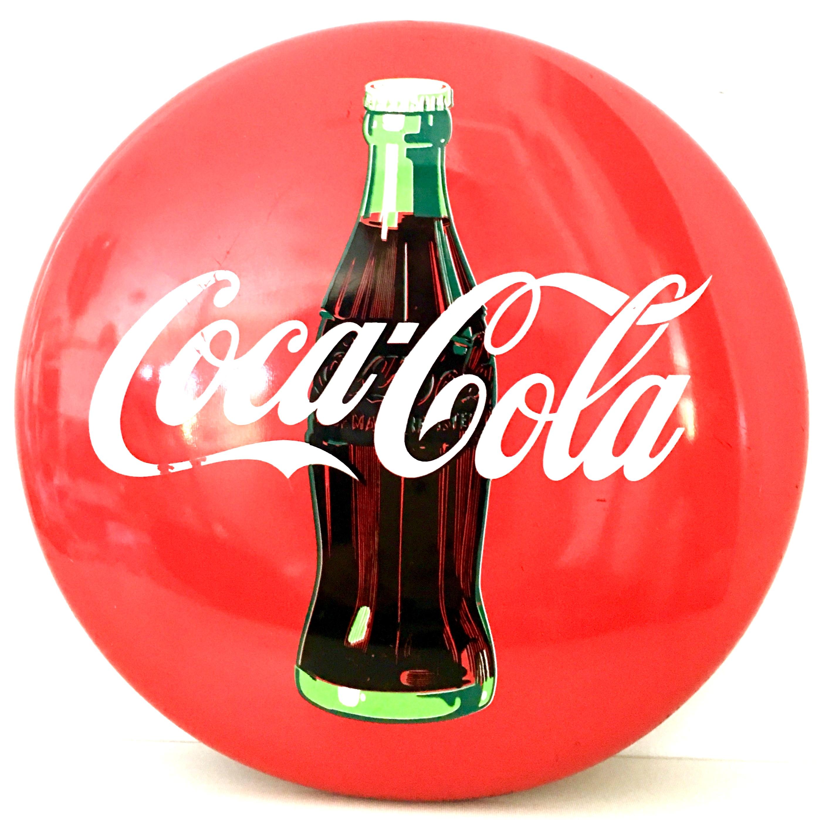 vintage coca cola button sign