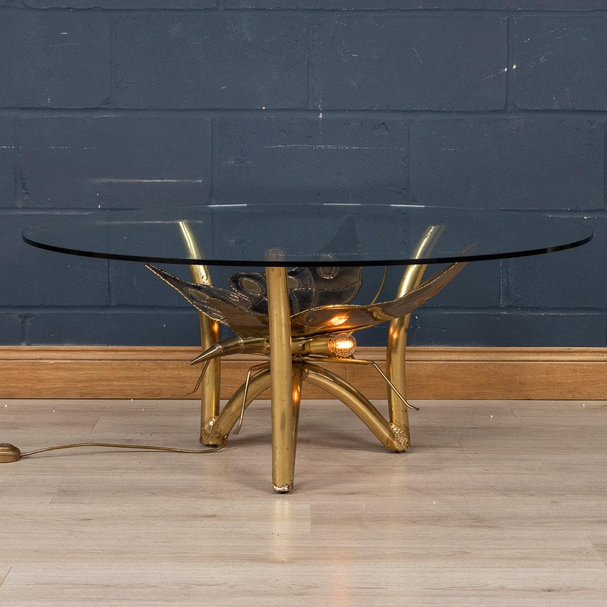 Metal 20th Century Coffee Table Attributable to Maison Jansen, France, circa 1970 For Sale