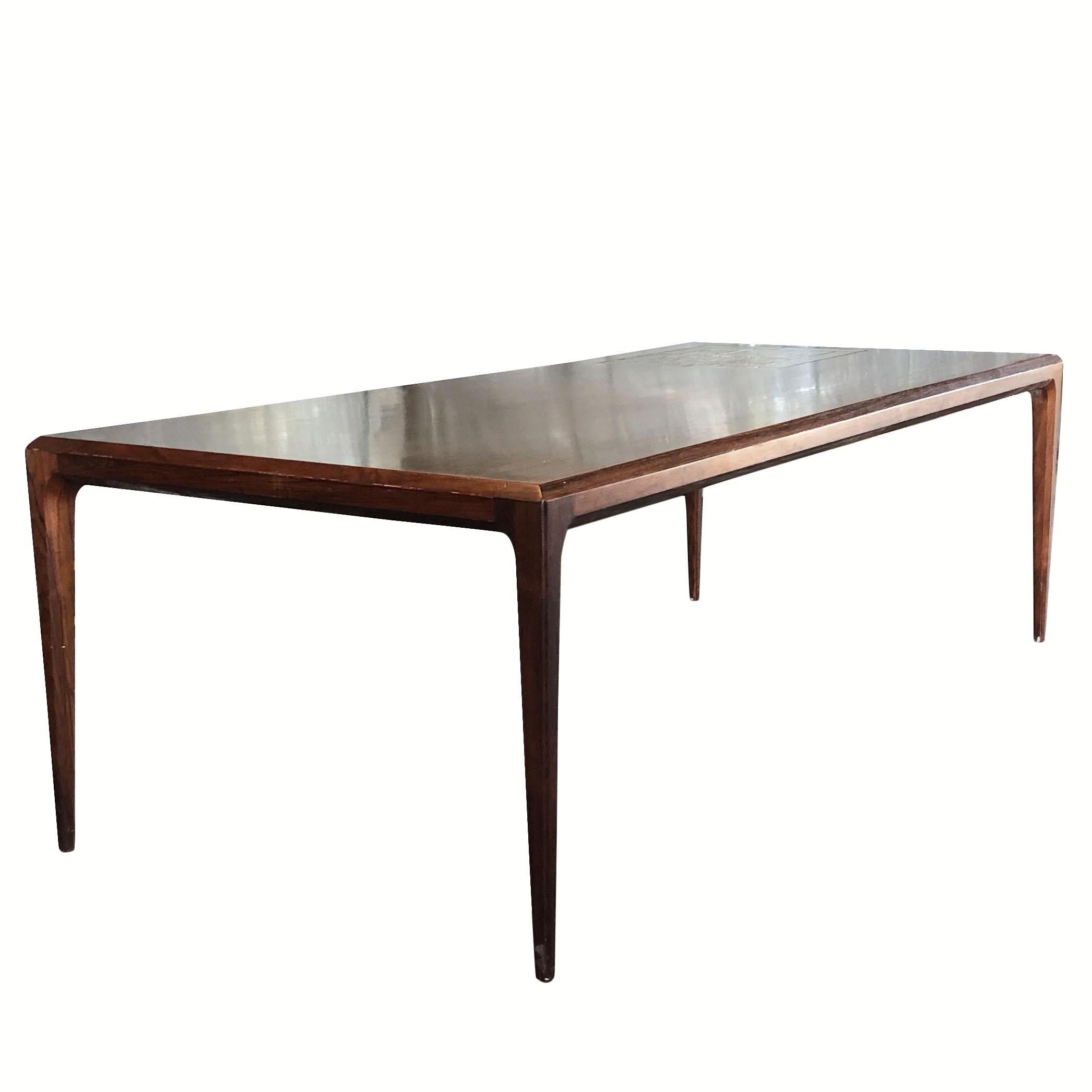 Hand-Carved 20th Century, Danish Rosewood Coffee Table by Severin Hansen & Nils Thorsson For Sale