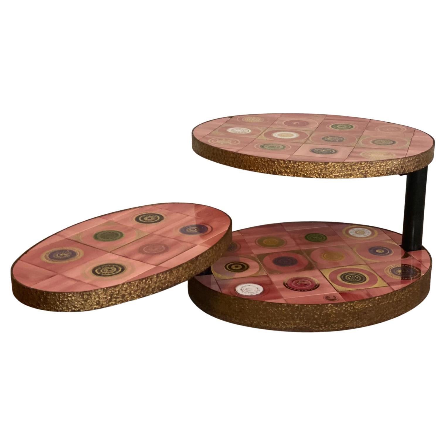 Table basse du 20e siècle Georges Pelletier La Roue Vallauris 1970