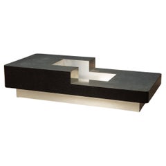 20th Century Coffee Table With A Dry Bar Compartment By Willy Rizzo, Italy