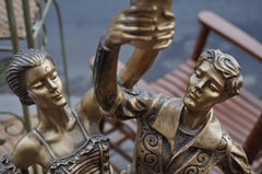 20th Century Cold Painted Bronze Influenced Ballet Dancers Lamp