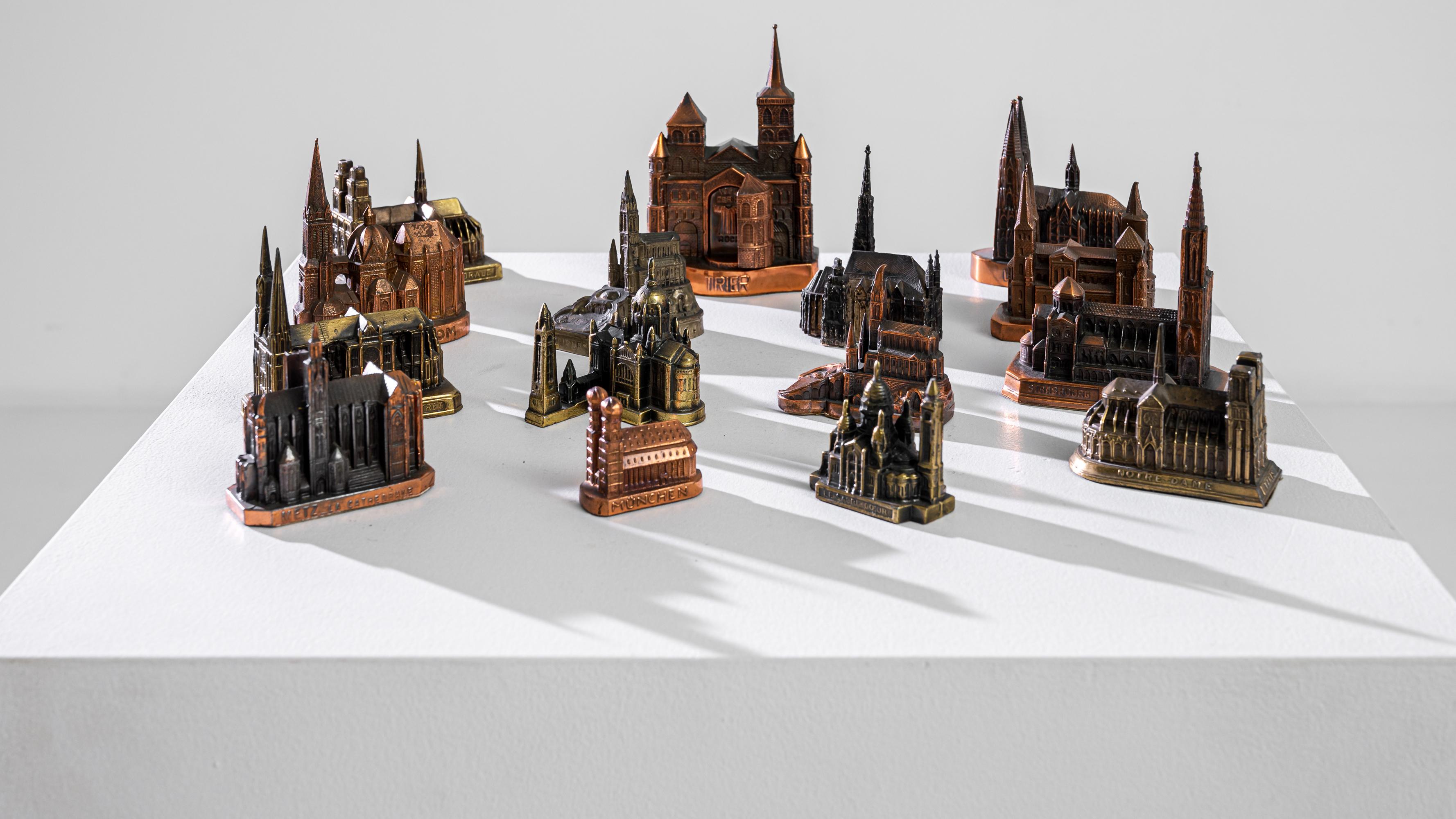 20th Century Collectible European Cathedral Figurines In Good Condition For Sale In High Point, NC
