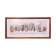 20th Century Colored Etching by Boris O'Klein "Chacun Son Tour"