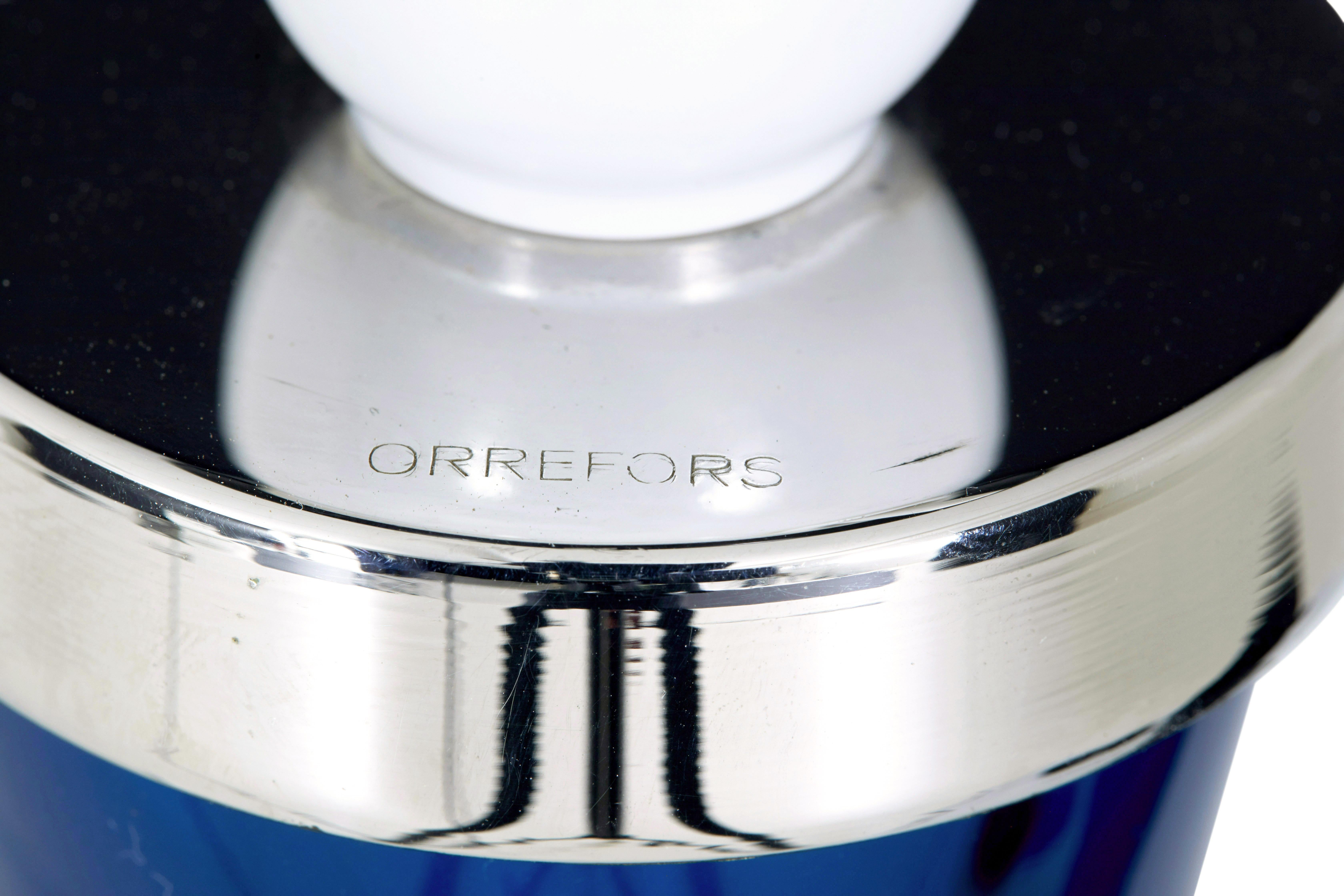 Fait main Lampe en verre coloré Orrefors du 20e siècle en vente