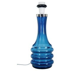 20th century coloured glass Orrefors lamp