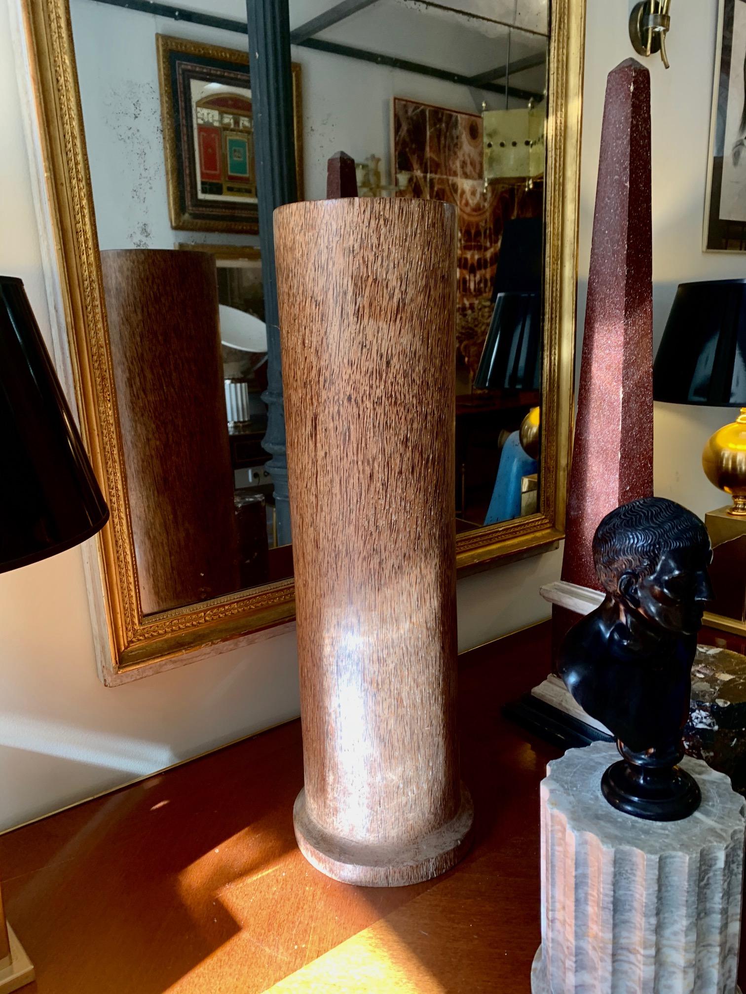 20th Century Column or Pedestal in Coconut Wood 5