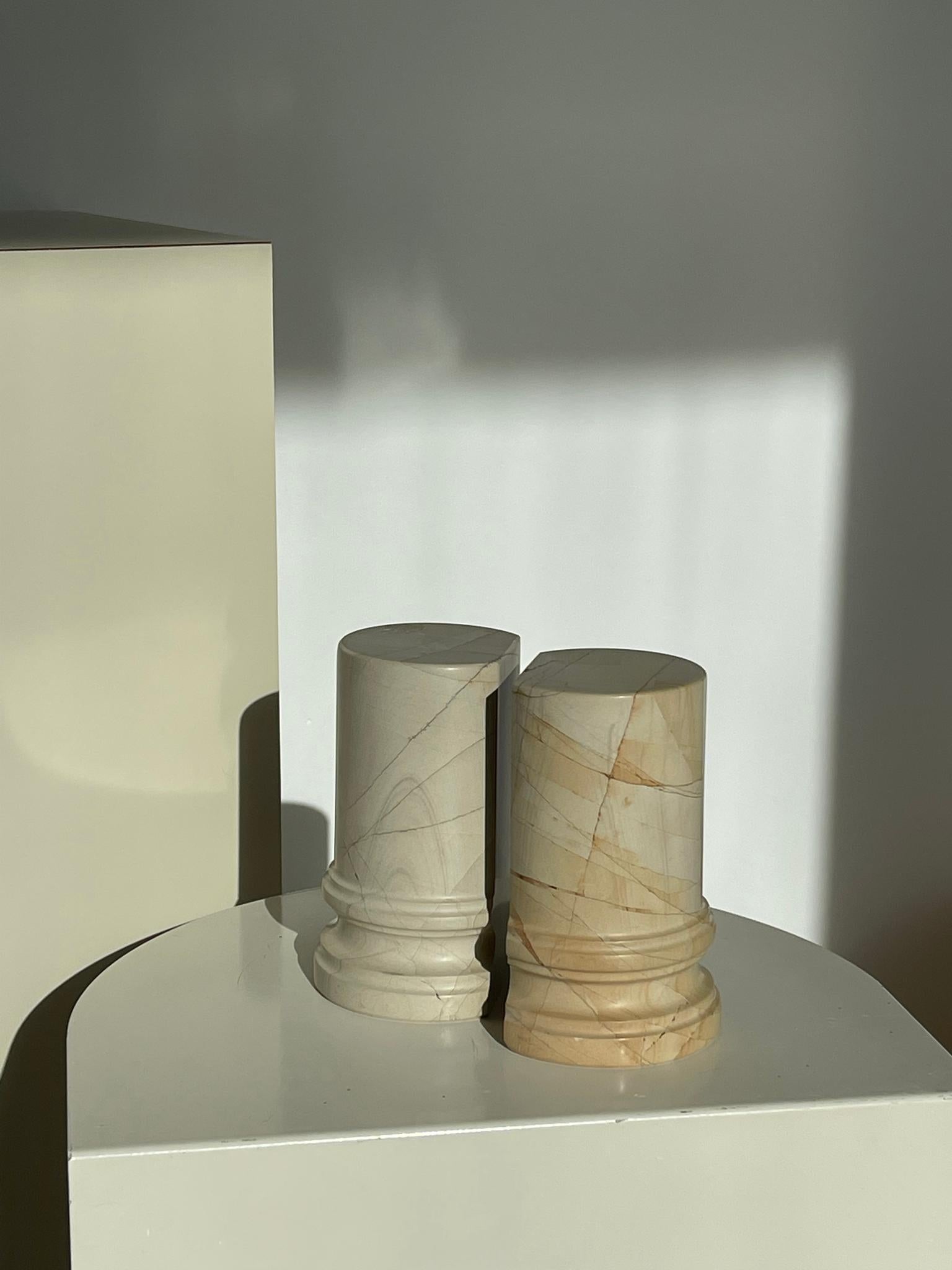 Mid-Century Modern 20th Century Column Stone Bookends For Sale