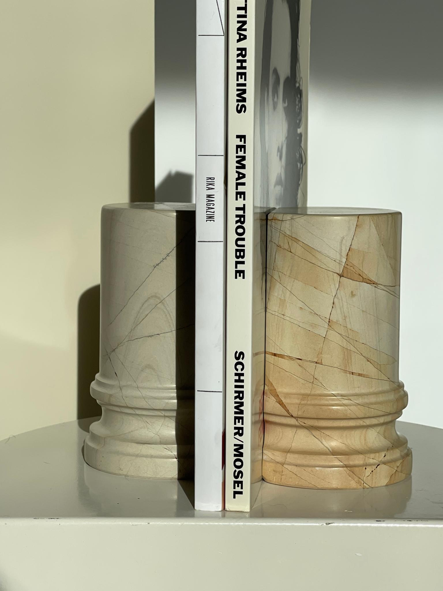 Unknown 20th Century Column Stone Bookends For Sale