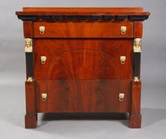 20th Century Commode in Empire Style Mahogany
