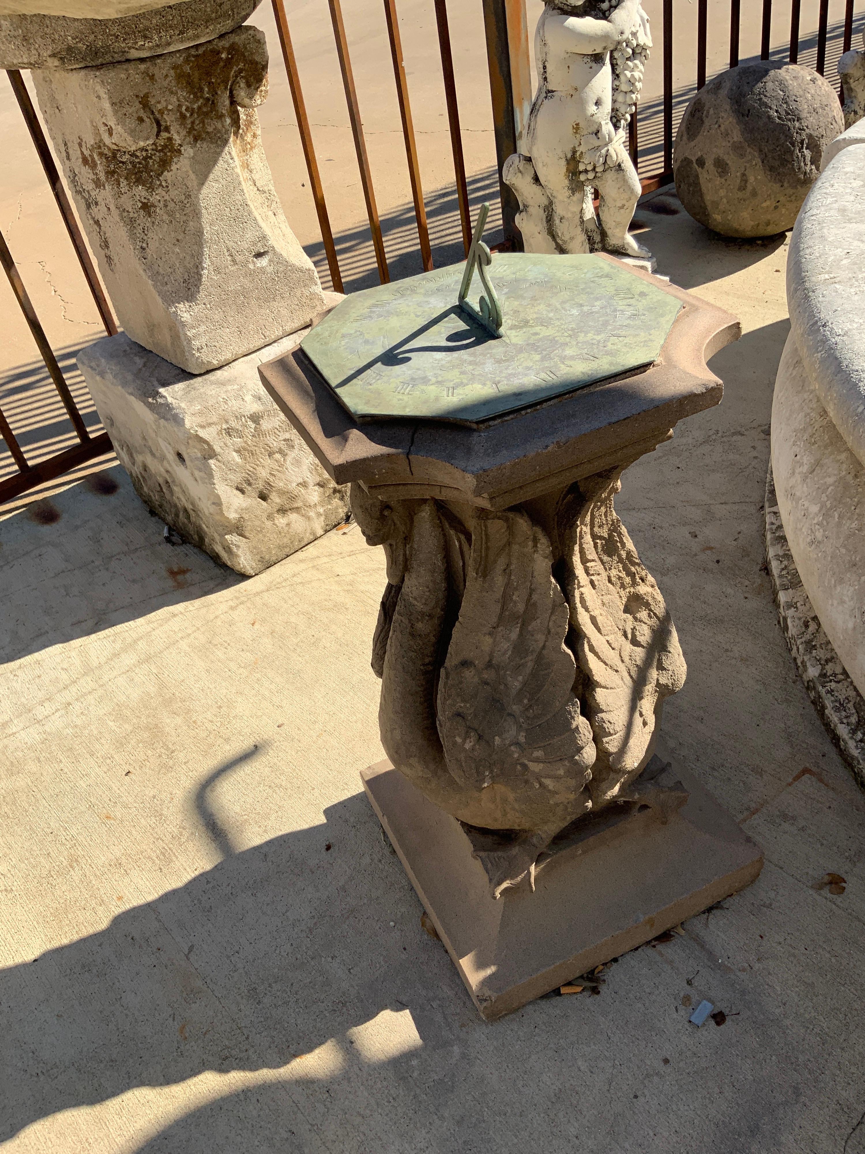 concrete sundial pedestal