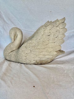 20th Century Concrete Swan Planter