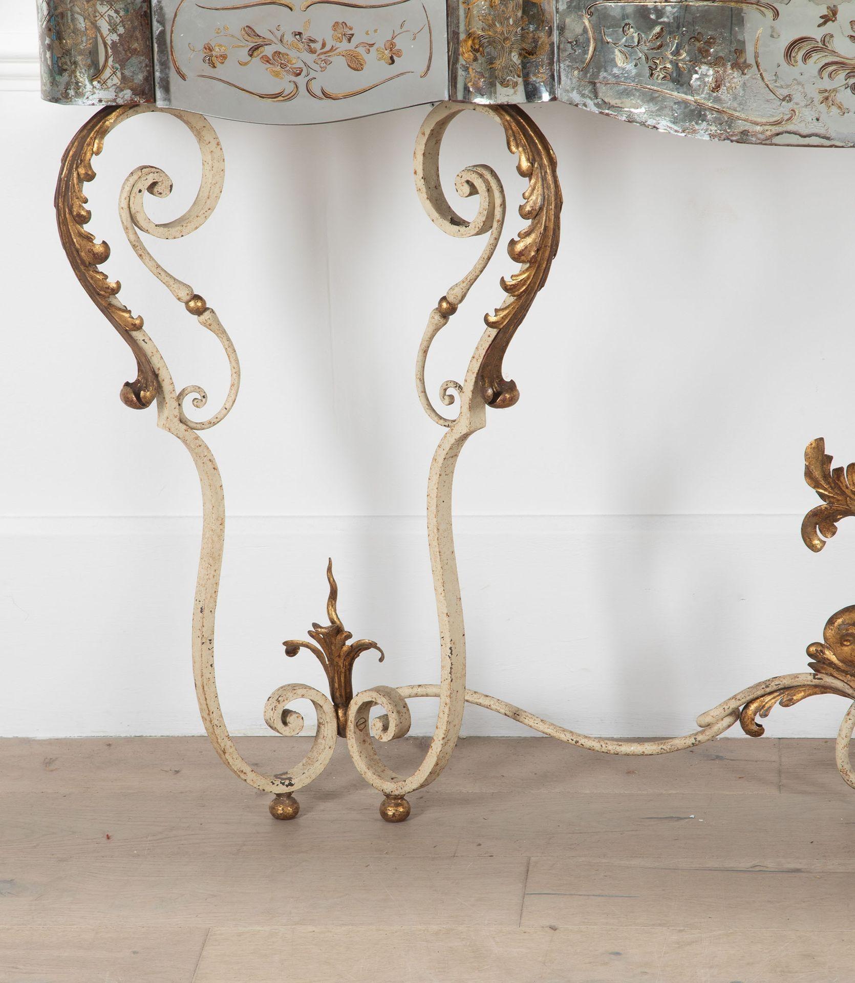 20th Century Console Table in the manner of Gilbert Poillerat For Sale 2