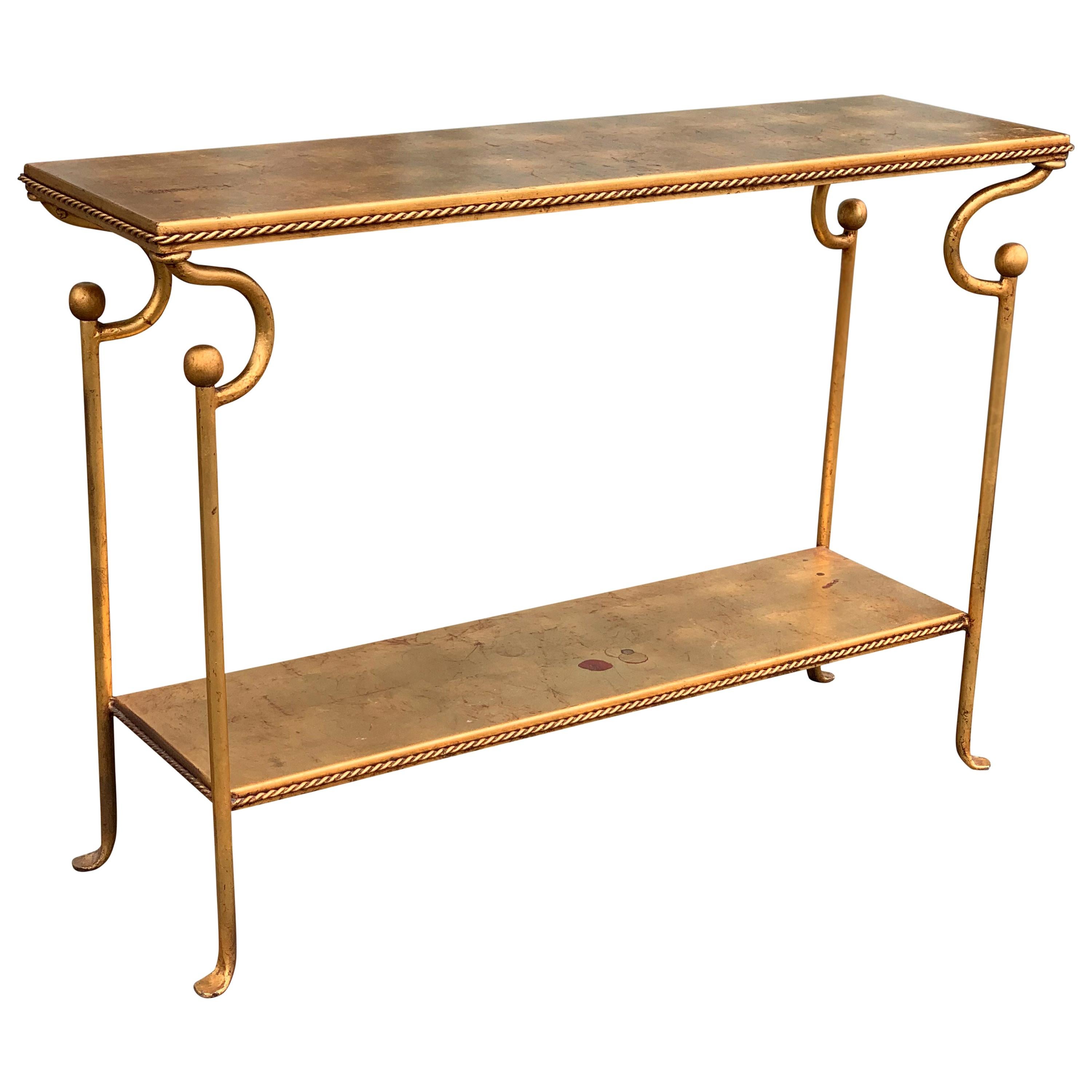 Gold Pebble Console with Gold Leaf For Sale at 1stDibs gold leaf