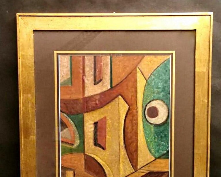 20th Century Constructivist Mixed Technique Russian Painting In Good Condition For Sale In Prato, Tuscany