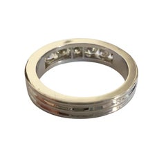 20th Century Contemporary 1.00 ct Diamonds 18k Gold Band Ring