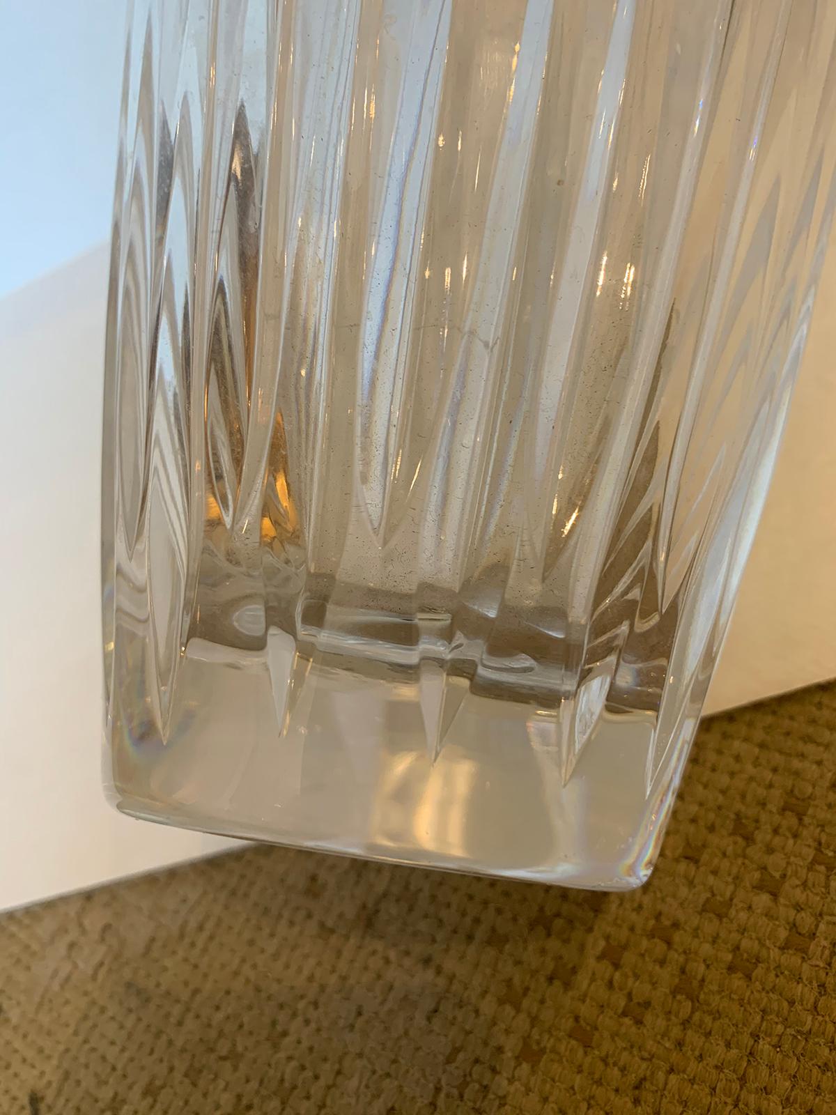 20th Century Contemporary Cut Crystal Vase For Sale 7
