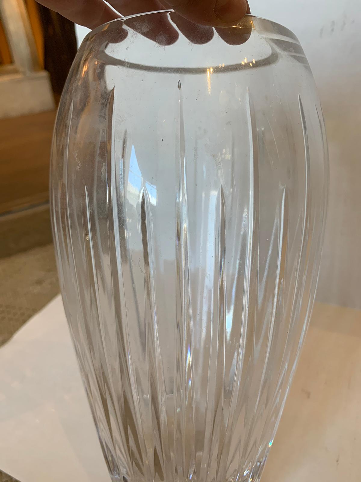 20th Century Contemporary Cut Crystal Vase For Sale 4