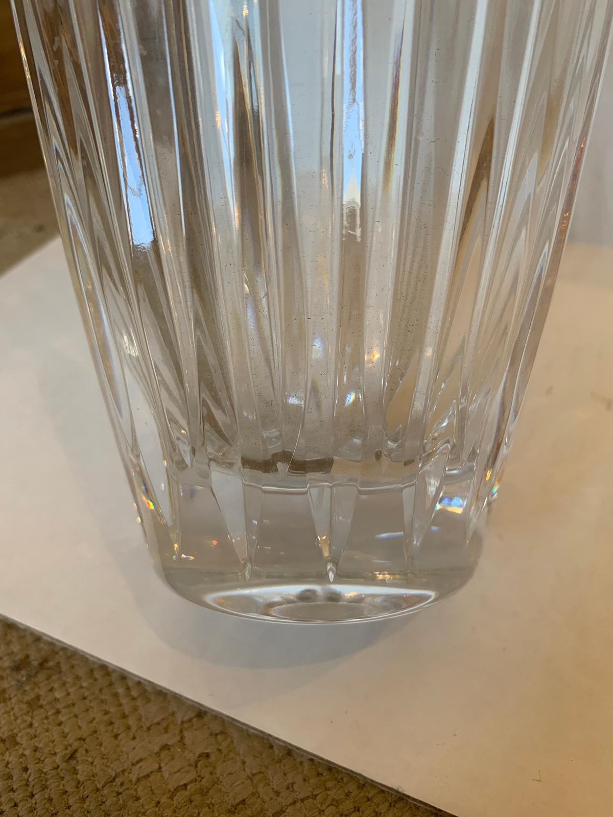 20th Century Contemporary Cut Crystal Vase For Sale 5