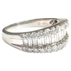 20th Century Contemporary Style Ring with Diamonds 0.48 ct in 18k Gold