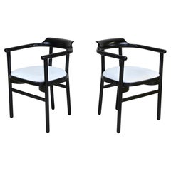 20th Century Contemporary Thonet Armchairs - White Leather Upholstery, AT 1980s