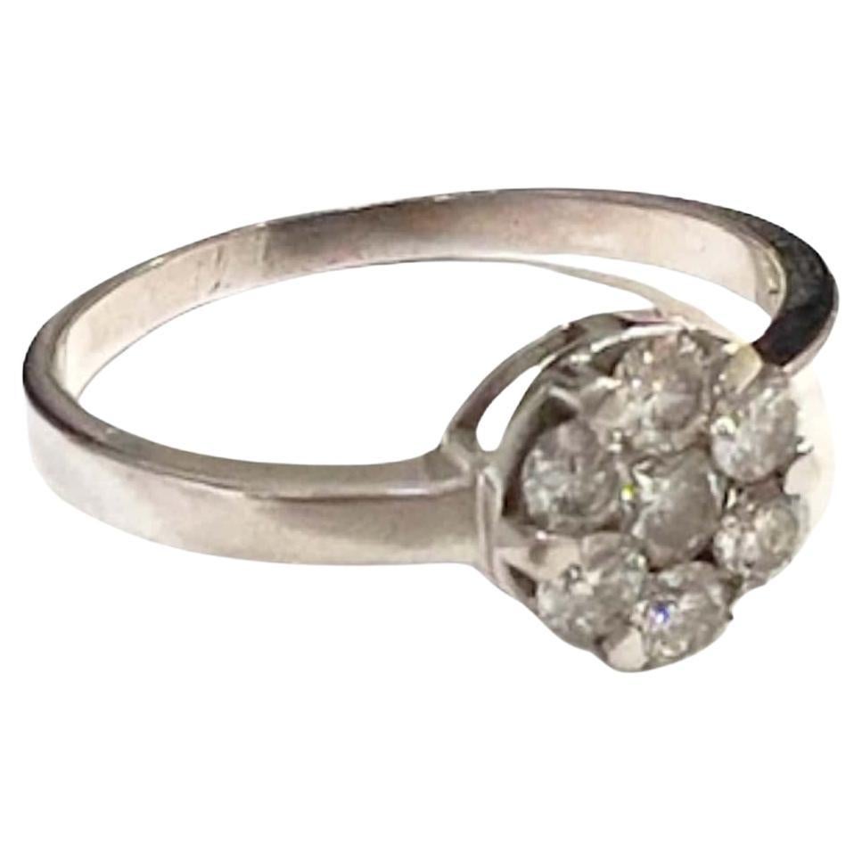 20th Century Contemporary with 0.50 ct Diamonds White Gold Ring
