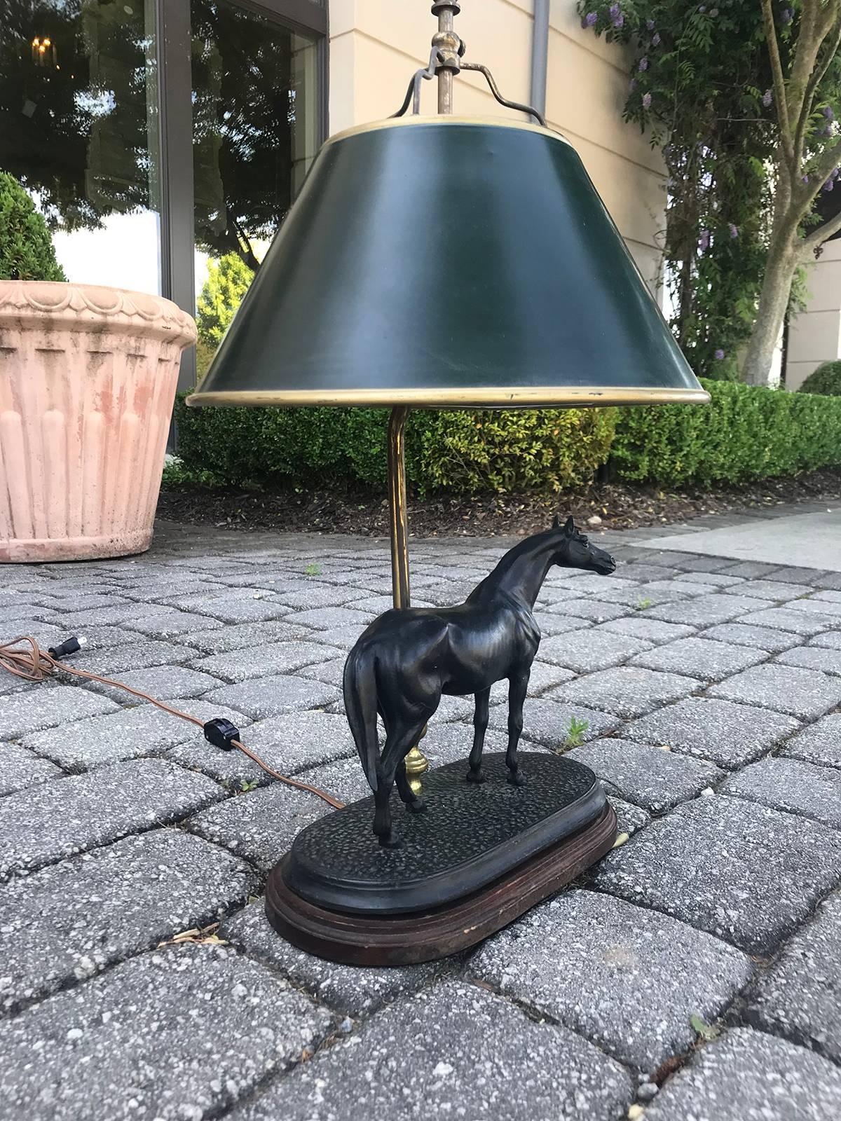 20th Century Continental Bronze Figure of Horse as Lamp 3