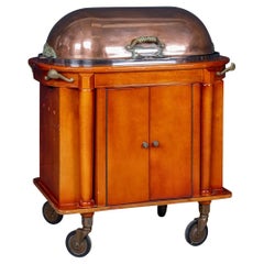 20th Century Continental Copper & Brass Bain-Marie Trolley c.1970