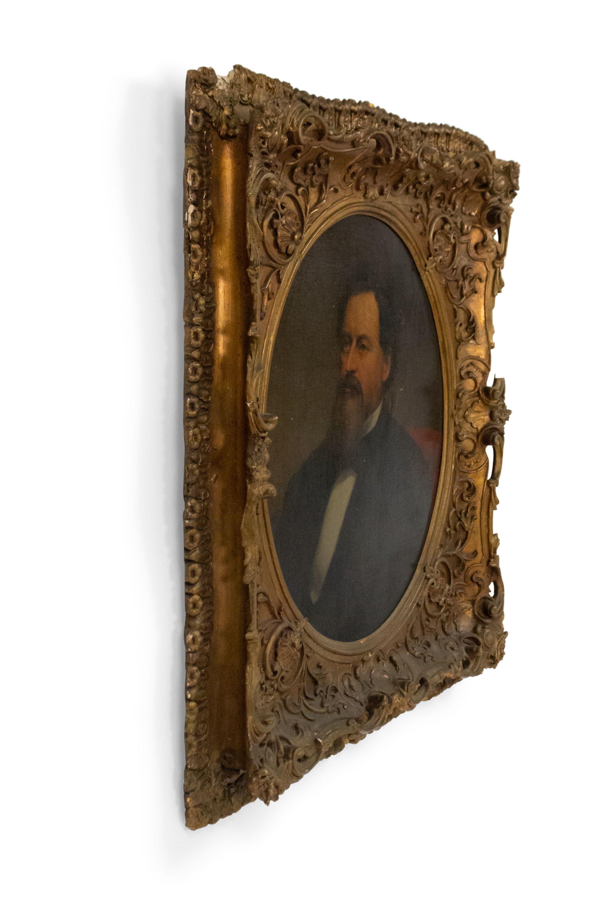 20th Century Continental Dutch Male Portrait Framed In Good Condition For Sale In New York, NY