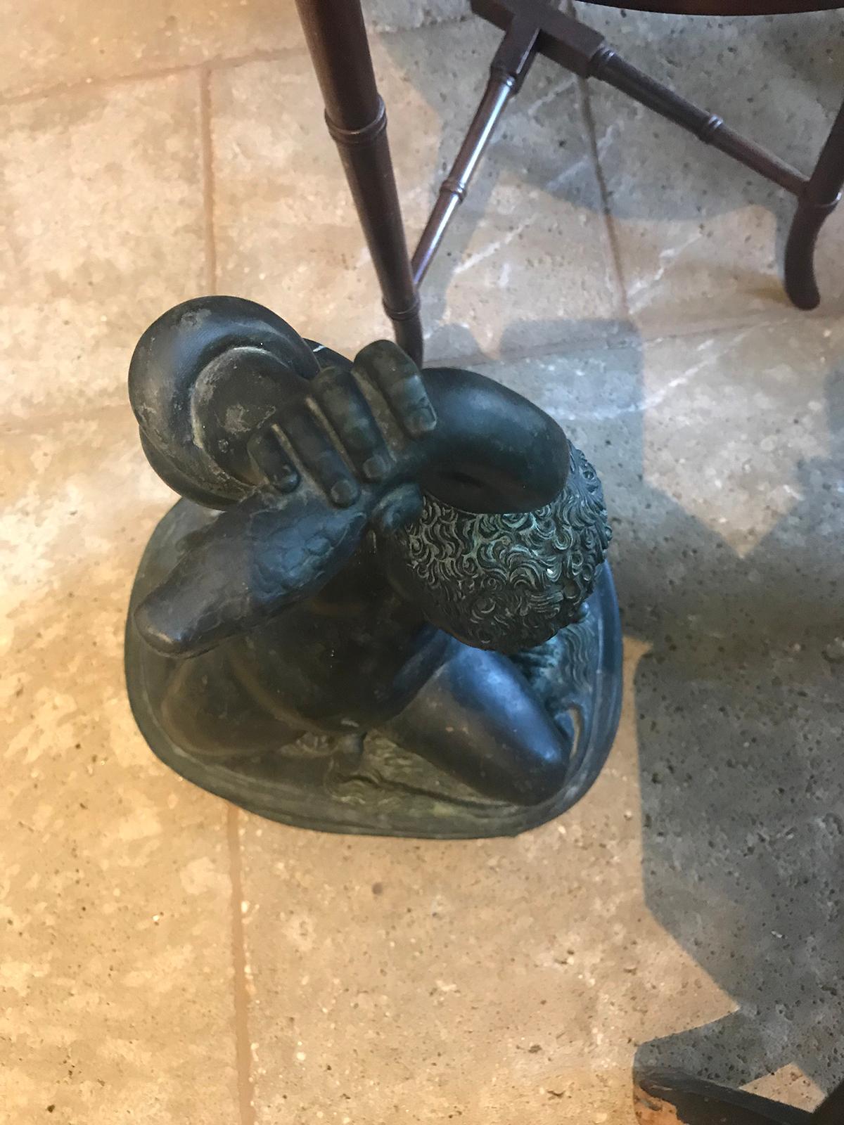 20th Century Continental Figure of Hercules and Snake In Good Condition In Atlanta, GA