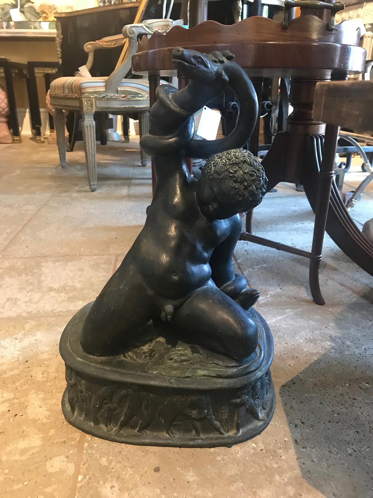 20th Century Continental Figure of Hercules and Snake 3