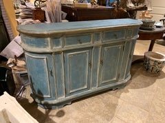 20th Century Continental Narrow Cabinet, Custom Paint