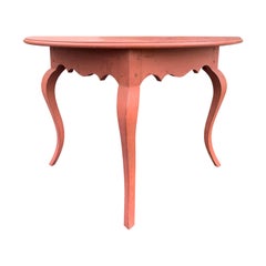 20th Century Continental Provincial Painted Demilune Console Table