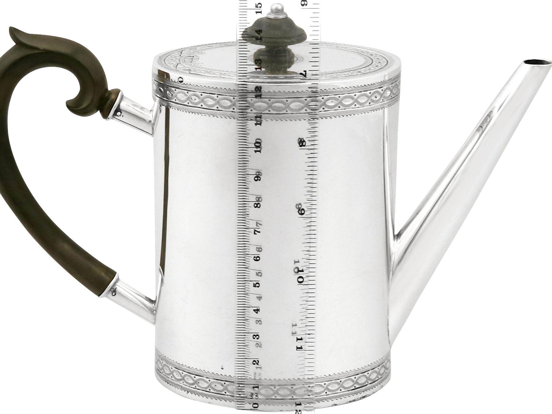 20th Century Continental Silver Five-Piece Tea and Coffee Service For Sale 4