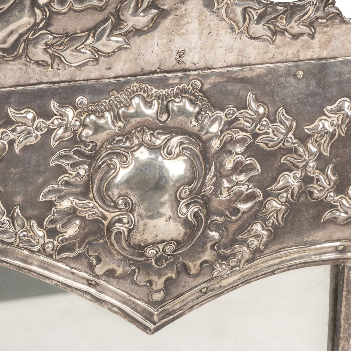 20th Century Continental Solid Silver Wall Mirror, c.1900 For Sale 8