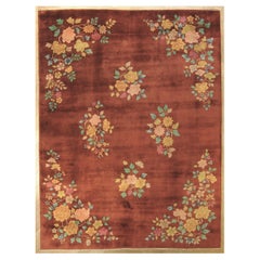 20th Century Copper Coloured Nicholson Art Deco Chinese Rug, ca 1920