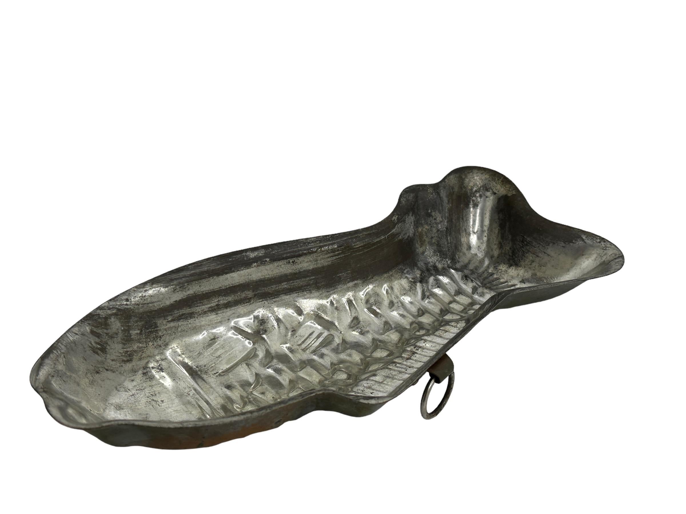 Metal 20th Century Copper Fish Backing Cake Mold, West German Vintage 1960s For Sale