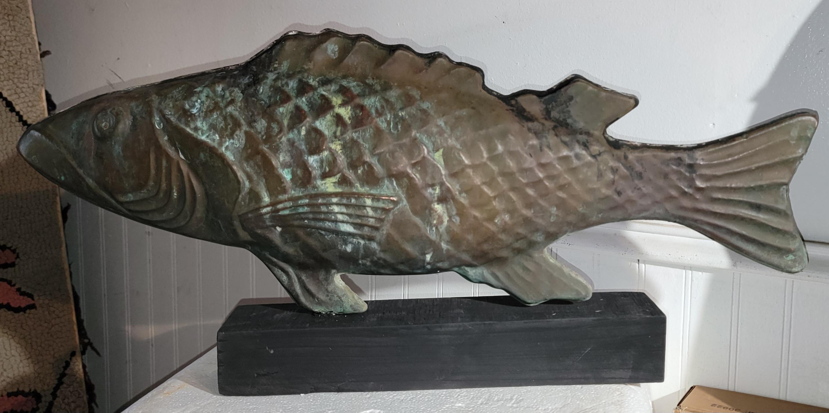 Adirondack 20th Century Copper Fish Weather-vane Cape Cod