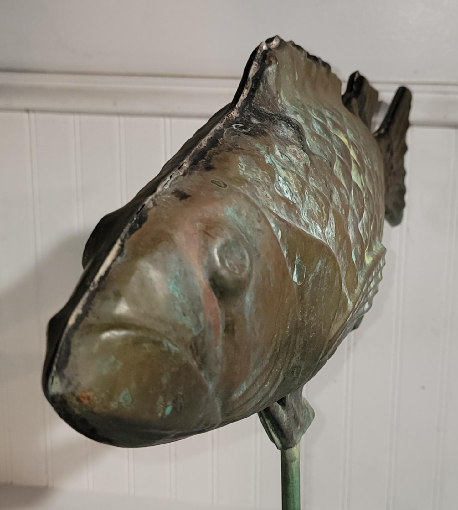American 20th Century Copper Fish Weather-vane Cape Cod