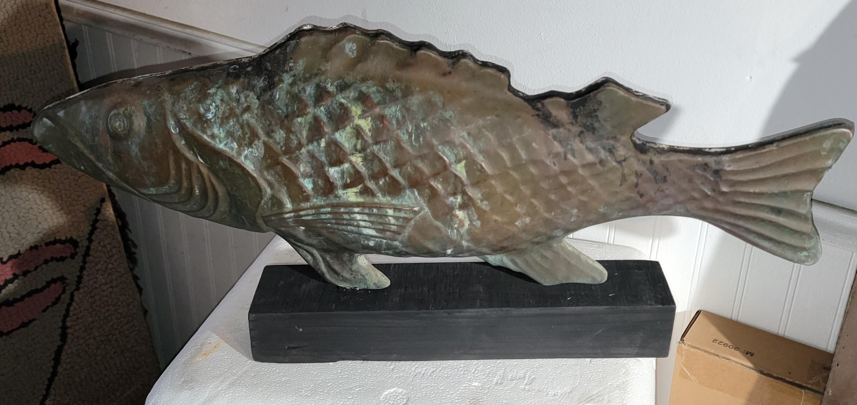 American 20th Century Copper Fish Weather-vane Cape Cod