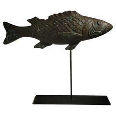 Used 20th Century Copper Fish Weather-vane Cape Cod