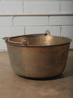 20th Century Copper Vessel with Forged Swing Handle