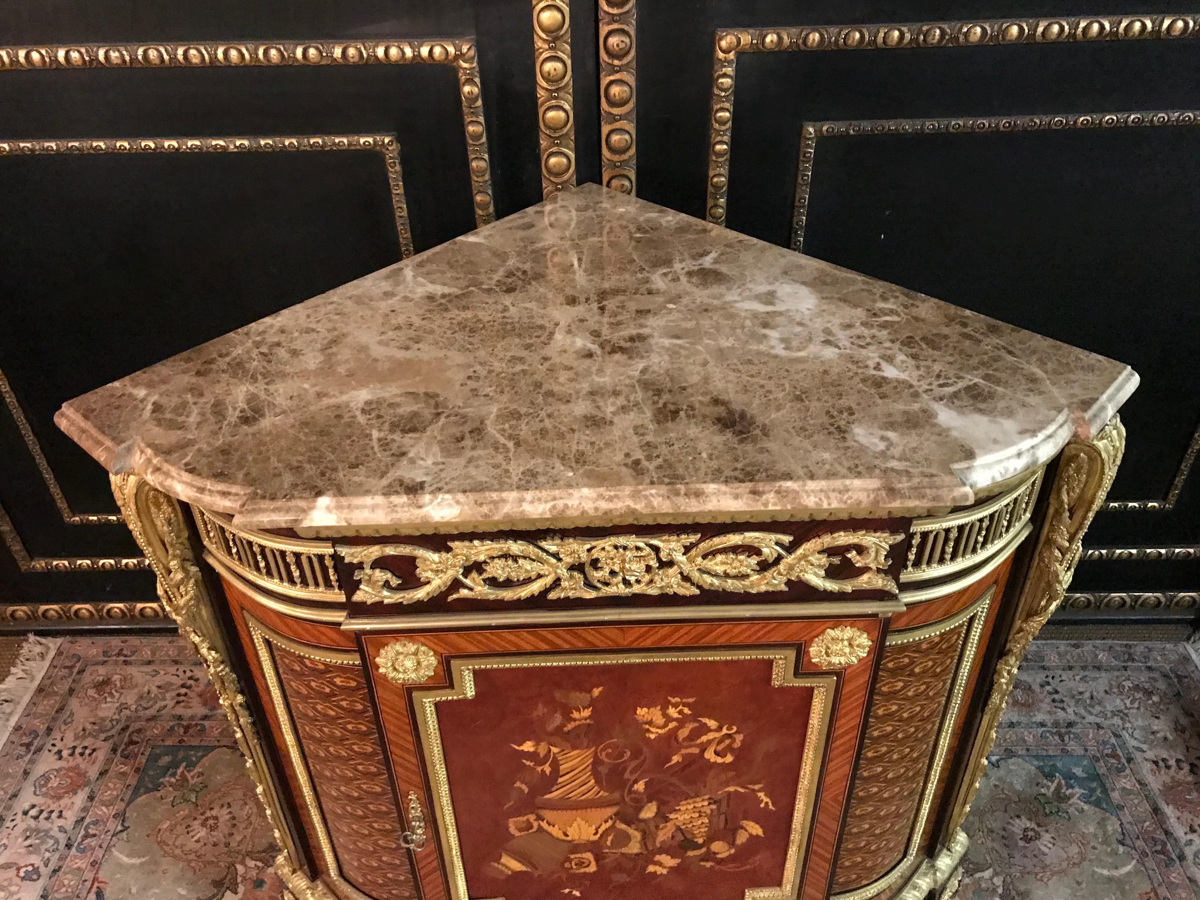 20th Century Corner Commode in Louis XV Style, Jean Henri Riesener 8